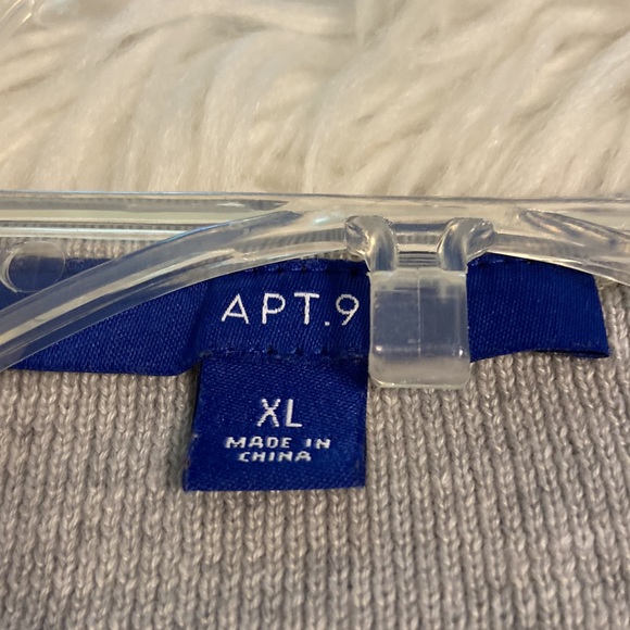 APT9 long sweater length 36” bust 42” excellent condition gray,lilac and white - Picture 8 of 12